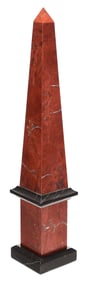 Red and Black Marble Obelisk