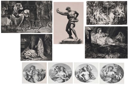 Collection of Nine Antiquity Prints of Classical Subjects