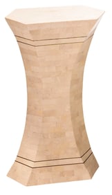 Hexagonal Contemporary Stone Pedestal