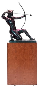 Monumental Bronze Statue of an Archer