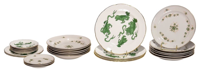 Assembled 42 Piece Wedgwood and Thomas Table Service