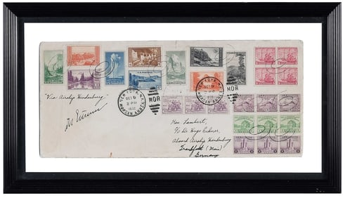 1936 Air Mail Hindenburg Zeppelin LZ 129, Canada to Germany
