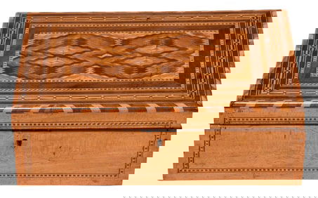 Marquetry Fruitwood Lap Desk