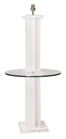 Mid Century Design Lucite and Glass Floor Lamp