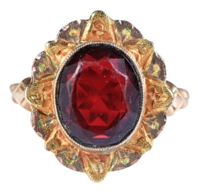 10kt. Vintage Garnet Ring