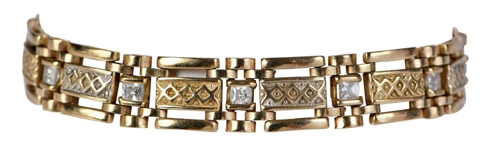 10kt. Cubic Zirconia Gent's Bracelet
