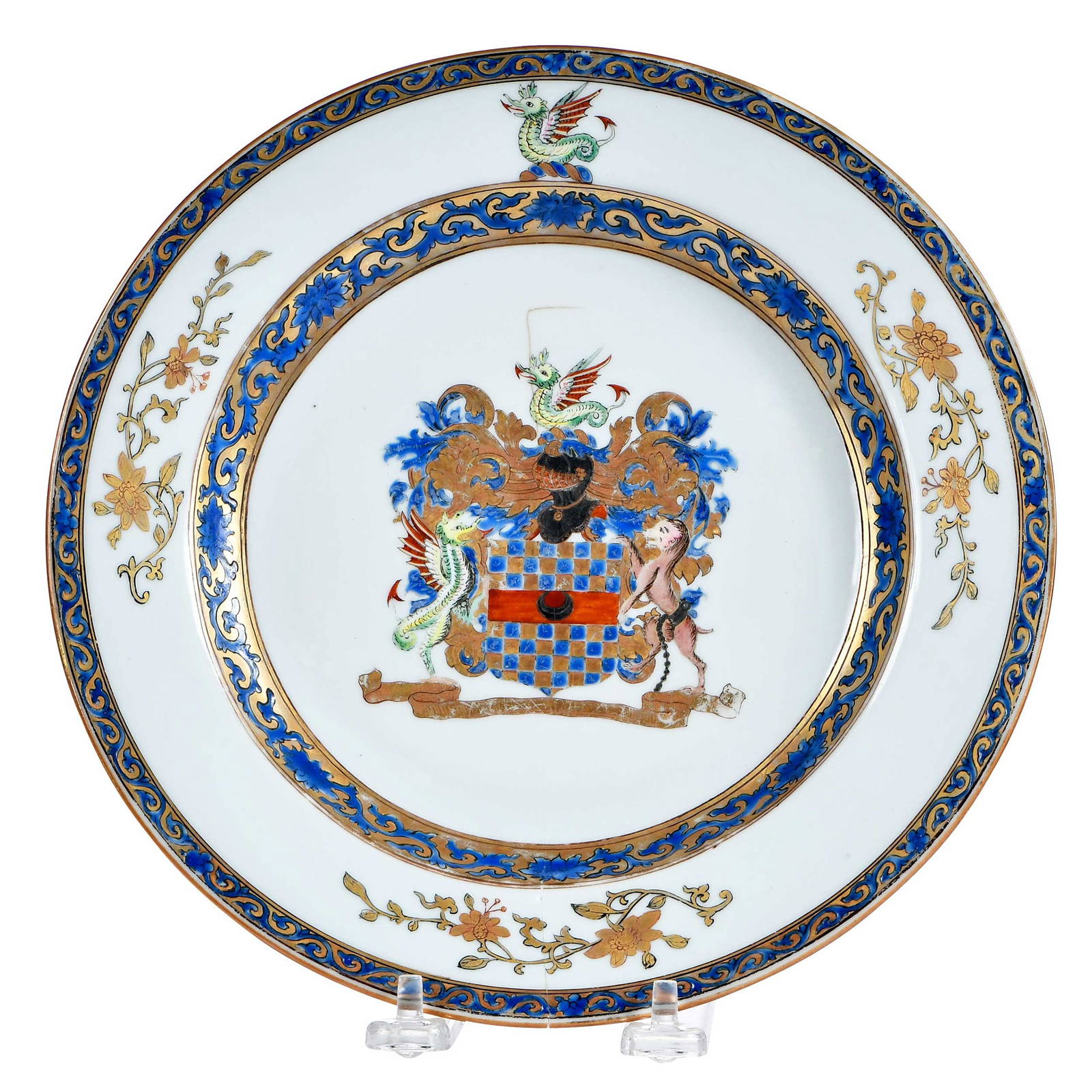 Chinese Export Armorial Plate, Clifford