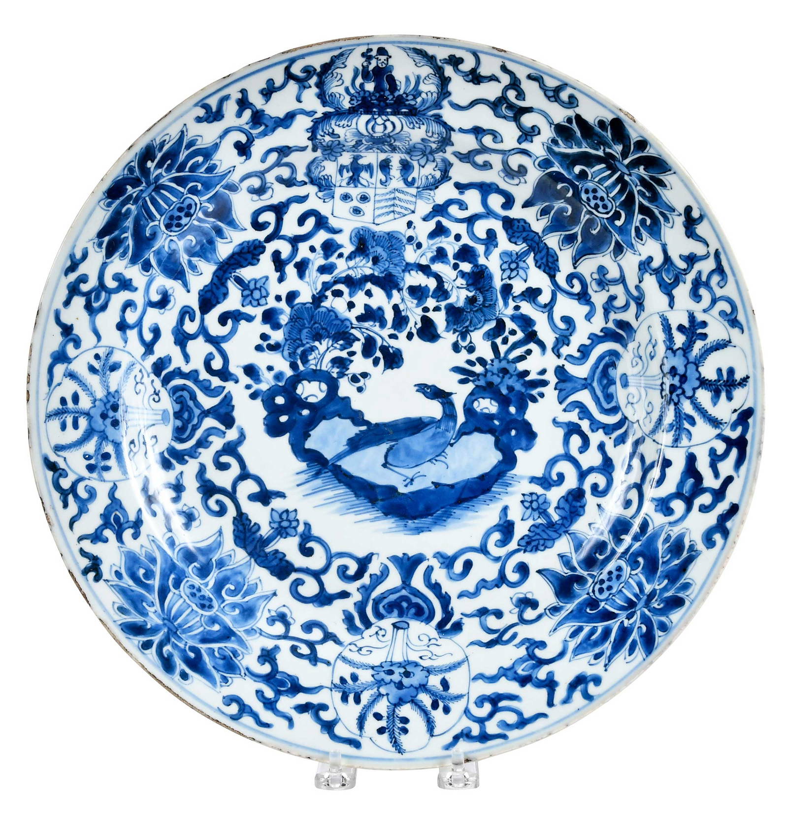 Chinese Export Porcelain Armorial Charger for the Dutch Market, Arms of Jacob Pelgrom
