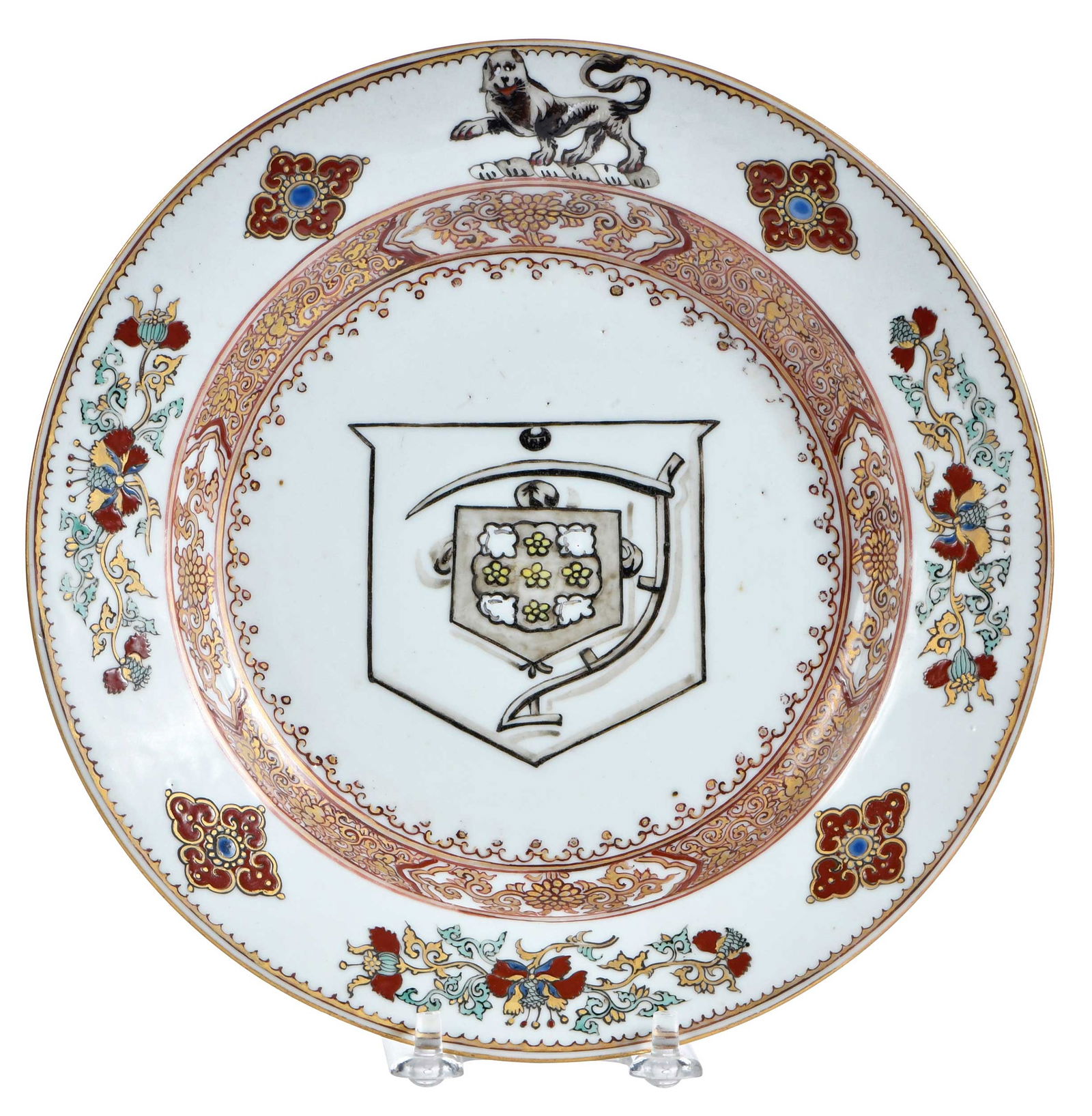 Chinese Export Armorial Porcelain Soup Plate, Sneyd and Edmonds (1 of 9)