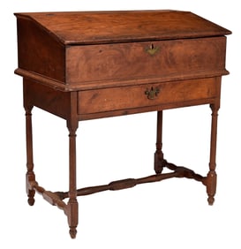 American Chippendale Paint Decorated Standing Desk