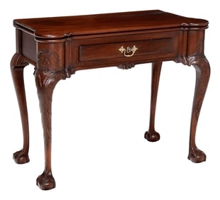 Rare Philadelphia Chippendale Card Table, Attributed to the Garvan High Chest Carver