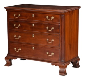 Philadelphia Chippendale Figured Walnut Chest of Drawers