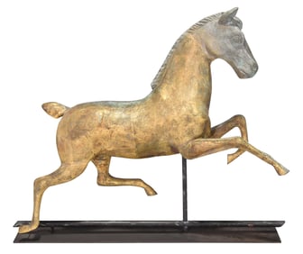 American Gilt Trotting Hackney Horse Weathervane