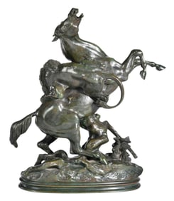 Antoine-Louis Barye, Cheval surpris par un lion