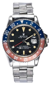 Vintage Pepsi Rolex GMT Master Stainless Steel Watch
