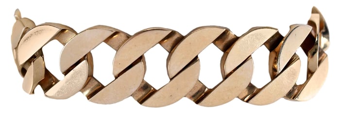 14kt. Vintage Succo Curb Link Bracelet