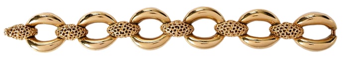 18kt. Vintage Artistic Link Bracelet
