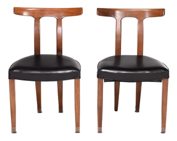 Pair of Mid-Century Modern Ole Wanscher Designed T-Back Chairs