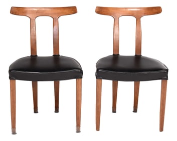 Pair of Mid Century Modern Ole Wanscher Designed T-Back Chairs