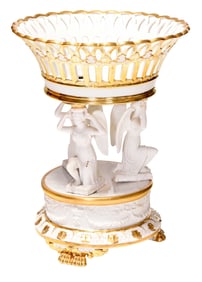 The Martin Van Buren Monumental Old Paris Porcelain Figural Centerpiece