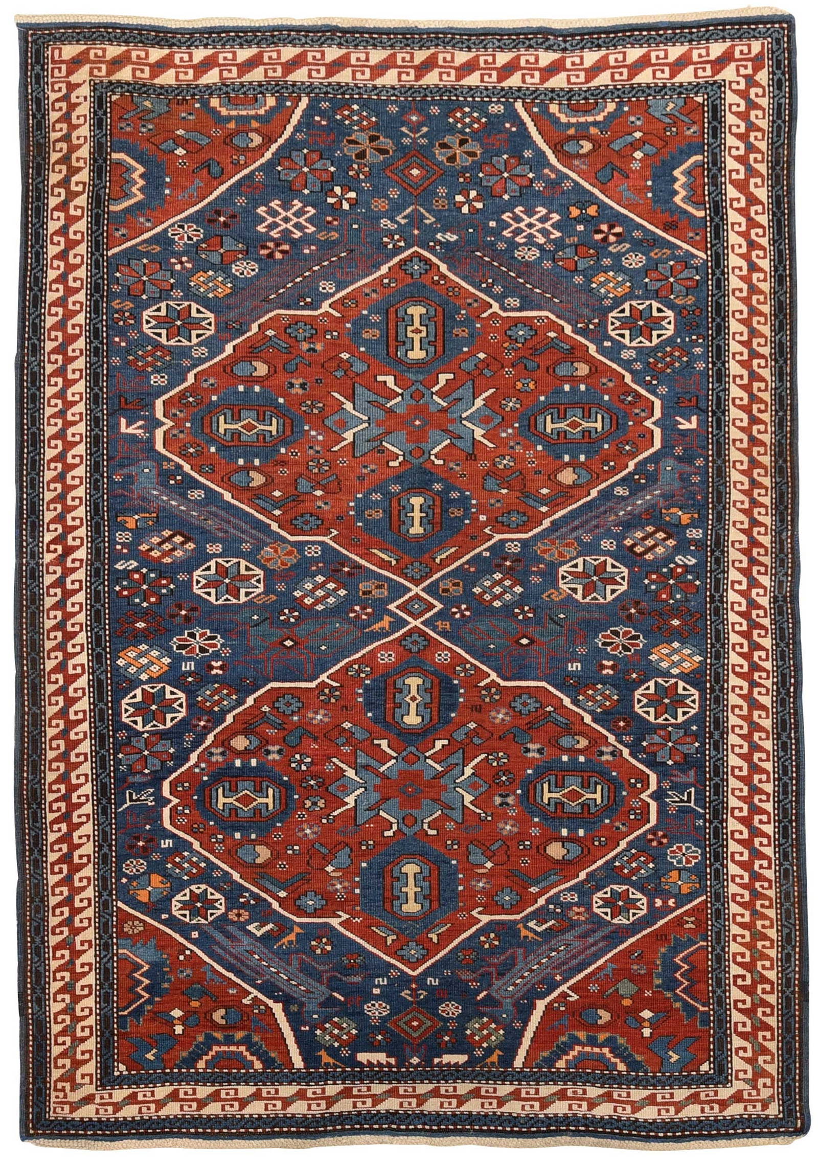 Kuba Rug With Bird Motifs