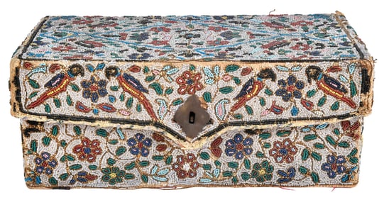 Charles II Beadwork Valuables Box