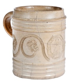 White Westerwald Salt Glazed Queen Mary Tankard