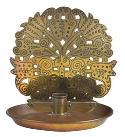 Fine Dutch Pierced Brass Candle Sconce