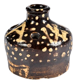 Rare English Slipware Initialed Inkwell