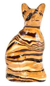 Staffordshire Slipware Cat Figurine