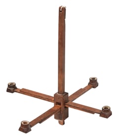Very Rare Early American Wooden Expandable Chandelier