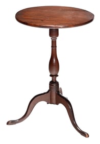 Connecticut Chippendale Cherry Candle Stand