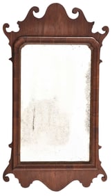 American Country Chippendale Mahogany and Parcel Gilt Mirror