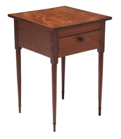Mt. Lebanon, New York Shaker Attributed One Drawer Cherry Work Table