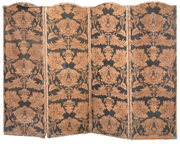 Rare 18th Century Dressing Screen with Original Fabric