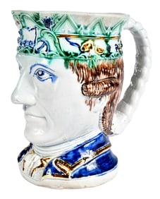 English Pearlware Admiral Rodney Character Mug