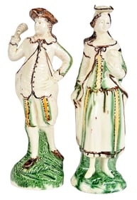 Two Ralph Wood Staffordshire Pottery Figures