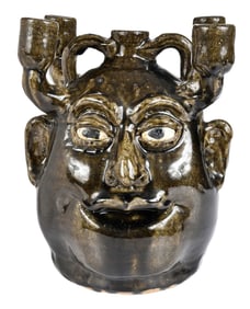 Lanier Meaders Double Face Candelabra Jug