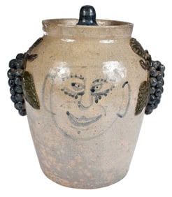 Arie Meaders Attributed Georgia Lidded Stoneware Jar