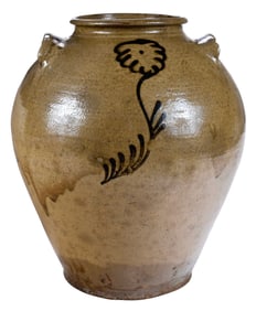 Thomas Chandler Attributed Edgefield SC Decorated Stoneware Jar