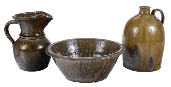 Three Pieces of Georgia Stoneware