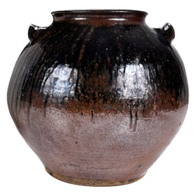 Rare and Important Buncombe County North Carolina Attributed Stoneware Jar
