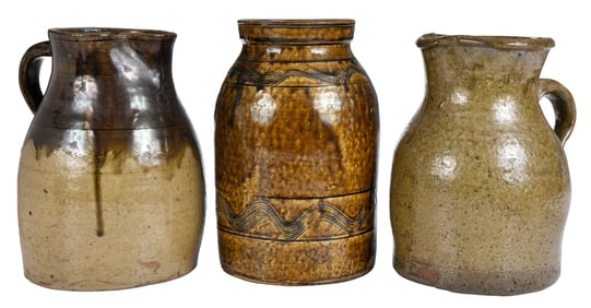 Three Pieces of Alabama Stoneware