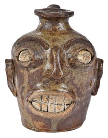 Outstanding Edgefield South Carolina Stoneware Face Jug