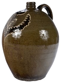 Important Collin Rhodes Attributed Decorated Stoneware Jug