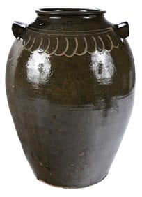 Large Important Thomas Chandler Edgefield South Carolina Stoneware Jar