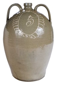 Large Thomas Chandler Attributed Edgefield South Carolina Stoneware Jug