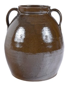 Very Fine Signed Lucius Jordan Georgia Stoneware Jar