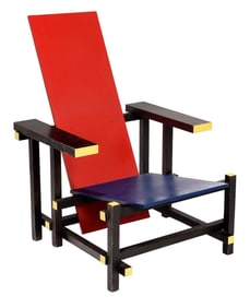 Red Blue Chair After Gerrit Rietveld