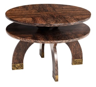 Eugene Printz Round Palmwood Side Table